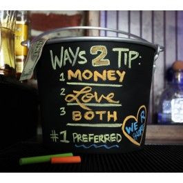 Chalkboard Tip Jar #bartender #funny