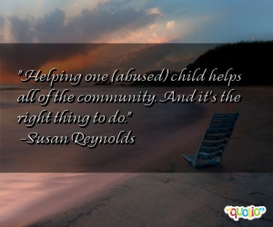 Helping one (abused) child helps all of