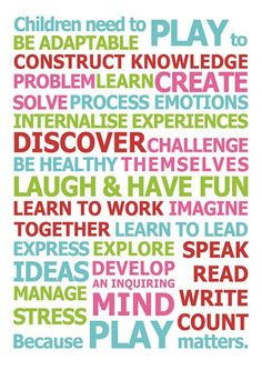 children need play play helps children learn and grow research shows ...