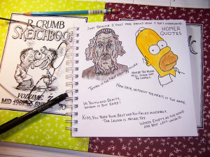 Quick sketches to accompany some quotes from Homer...both of them.