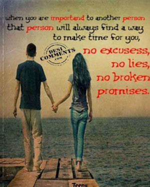 When you are important to another person...