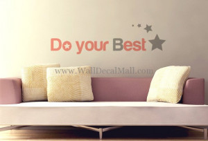 Do Your Best Star Quote Wall Decals