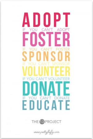 adopt foster donate educate
