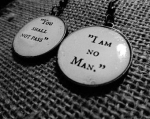 Lord of the rings quote earrings