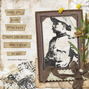 ... , play hard; when you work, don't play at all.