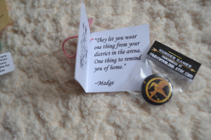 Mockingjay pin from Madge