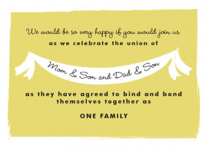 ... this invitation wording for your own blended family wedding invitation