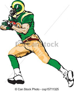 Vector - Vector - Football Player Running - stock illustration ...