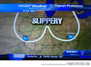 Funny photos funny weather report Chicago breasts