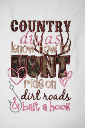 Girl's Personalized Country Divas Know How to Hunt Ride on a Dirt Road ...