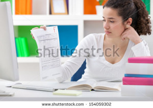 Photo Girl Holding Blank Paper