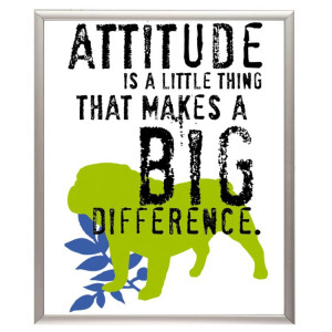 Attitude is a Little thing that makes a Big Difference – Dog Quote