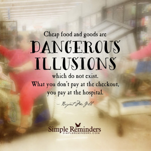 Cheap food and cheap goods are dangerous illusions which do not exist