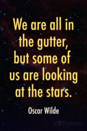 Oscar Wilde Looking at the Stars Quote Print Poster Masterprint