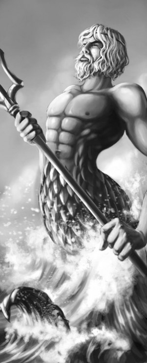 Poseidon, god of the ocean