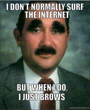 don't normally surf the Internet, but when I do, I just brows.