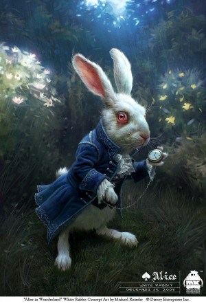 1624_Alice_in_Wonderland_White_Rabbit_2d_figurative_white_rabbit_alice ...