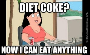 funny picture diet coke now i can eat anything