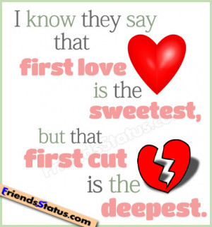 first love sad quotes status