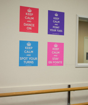 ... and Accessories > Set of 4 “Keep Calm” Dance Wall Skin Posters