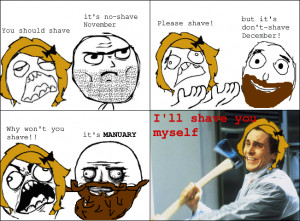 no punchline up here. . Please shave! but it E den' TDD Sheild shave ...