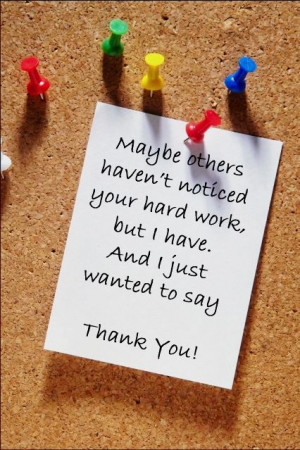 ... just wanted to say...Thank You! Quote. Memo. Cork Board. Push Pins