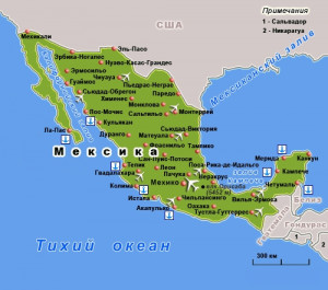 Карта Мексики от Мансаны