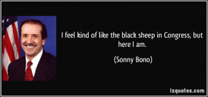 feel kind of like the black sheep in Congress, but here I am ...