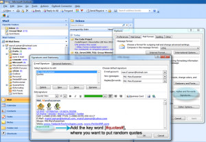 Add Random Quotes in your Outlook Email Signature
