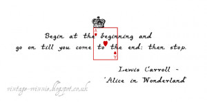 Alice in Wonderland Quote' - Lewis Carroll