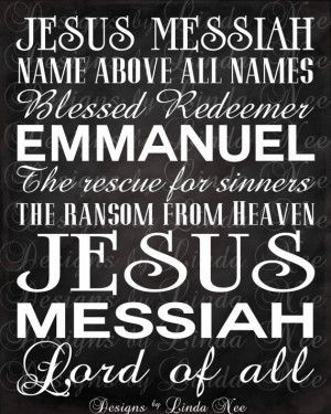 Printable JESUS Messiah - Subway Art Wall Printable- You choose one ...