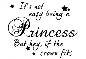 Not Easy being a Princess Decor Cute vinyl wall decal quote sticker ...