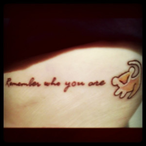 king Simba tattoo Remember who you are #lionking #tattoo #rib Tattoo ...