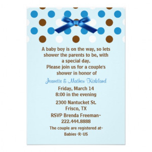 Baby Boy Couple's Baby Shower Invitation from Zazzle.com