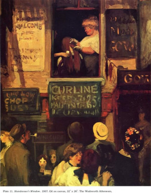 ... , John French, Ashcan Schools, John Sloan, 1907, Hairdressers Windows