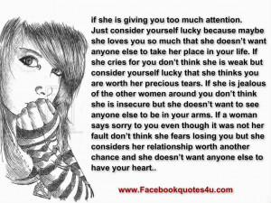 Don’t take a woman for granted..