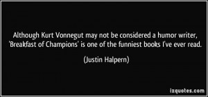 Vonnegut may not be considered a humor writer, 'Breakfast of Champions ...