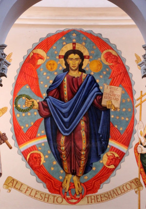 Mural of Jesus in St Joseph Abbey Church