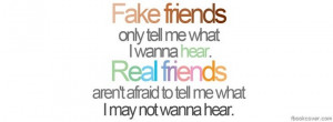 ... facebook cover, 'Fake friends real friends facebook photo cover