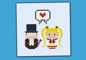 Home Sailor Moon and Tuxedo Mask - Mini People in Love