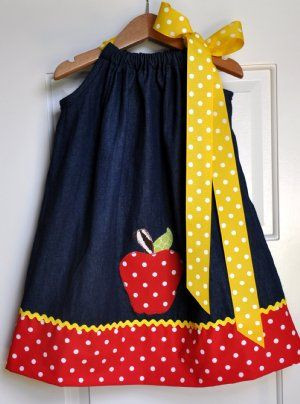 Back to School Apple DressPersonalize It with Your Child's Initial ...