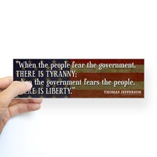 Jefferson: Liberty vs. Tyranny Sticker (Bumper) for
