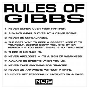CafePress > Wall Art > Posters > NCIS: Gibbs Rules Poster