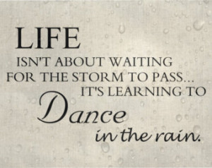 Art Print, Rain, Dance, Dancing in the rain, Mother's Day Gift, Quotes ...
