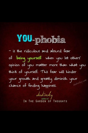 ... tell you how you should be! Don't be ashamed to stick up for yourself