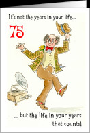 Years in Your Life’ 75th Birthday, Dancing Man card - Product ...
