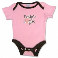 Daddy's Girl Pink & Brown Baby Bodysuit $3.95 More