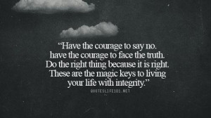 Living a life with Integrity!