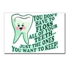 Funny Dentist Quote Postcards (Package of 8) for