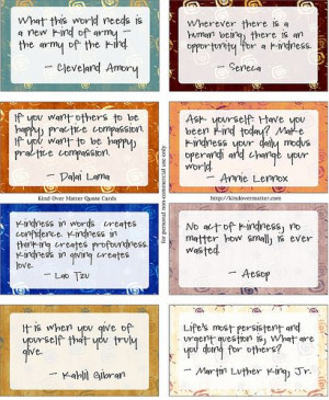 Kindness Quotes - printable